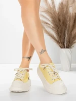 Дамски спортни обувки от естествена кожа 227802 Светло... » MeiMall.bg