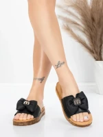 Дамски чехли от естествена кожа 28118 Черен | Advancer » MeiMall.bg