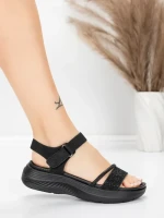 Дамски сандали на платформа 5GS68 Черен | Mei » MeiMall.bg