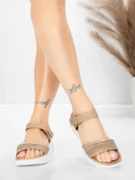 Дамски сандали на платформа 5GS68 Праскова | Mei » MeiMall.bg