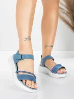 Дамски сандали на платформа 5GS68 Синьо | Mei » MeiMall.bg