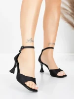 Дамски сандали с тънък ток 5GZ90 Черен | Mei » MeiMall.bg