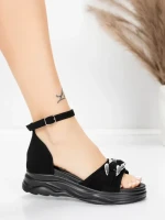 Дамски сандали на платформа 5H75 Черен | Mei » MeiMall.bg