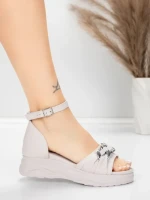 Дамски сандали на платформа 5H75 Розов | Mei » MeiMall.bg