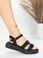 Дамски сандали с нисък ток 5H80 Черен | Mei » MeiMall.bg