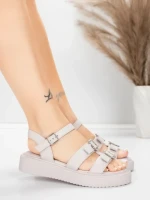 Дамски сандали с нисък ток 5H80 Розов | Mei » MeiMall.bg