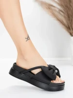 Дамски чехли от естествена кожа TP637-1 Черен | Formaz... » MeiMall.bg