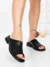 Papuci Dama cu Talpa Joasa 5SY37 BLACK | MEI