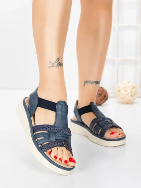 Sandale Dama cu Talpa Joasa 5GS27 BLUE | MEI