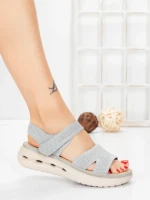 Sandale Dama cu Talpa Joasa 5GS28 GREY | MEI