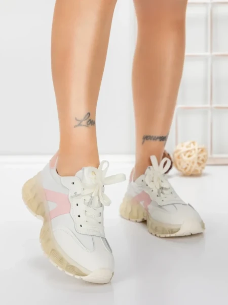 Pantofi Sport Dama din piele naturala 2382-3 PINK | FRANCO GERARDO