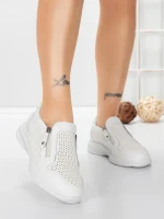 Pantofi Casual Dama din piele naturala CS07 WHITE | FRANCO GERARDO