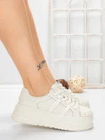 Pantofi Sport Dama din piele naturala P58023 WHITE | BERLINER