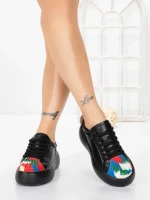 Pantofi Casual Dama din piele naturala 88135 BLACK | FRANCO GERARDO