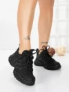 Pantofi Sport Dama din piele naturala 2382-1 BLACK | FRANCO GERARDO