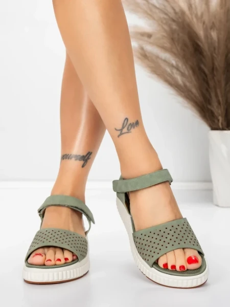 Sandale Dama cu Platforma 5GS36 GREEN | MEI