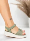 Sandale Dama cu Platforma 5GS36 GREEN | MEI