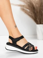 Sandale Dama cu Platforma 5GS59 BLACK | MEI