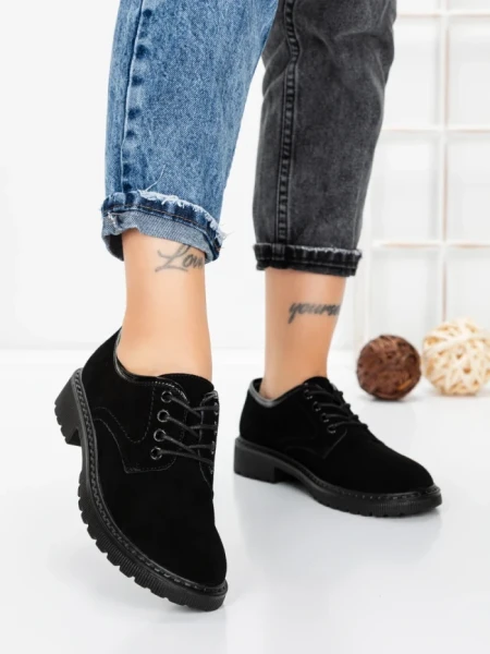 Pantofi Casual Dama din piele naturala 3218H01 BLACK | FORMAZIONE
