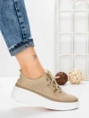 Pantofi Casual Dama din piele naturala K244-1 APRICOT | GALLOP