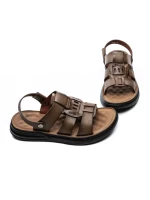 Sandale Barbati din piele naturala 95017 GREY | MELS