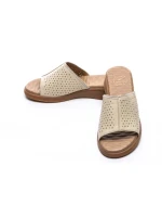 Papuci Dama din piele naturala 22102 CREAM | FORMAZIONE