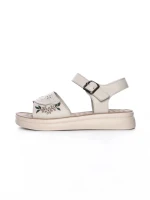 Sandale Dama din piele naturala 28-38 CREAM | FORMAZIONE