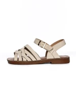 Sandale Dama din piele naturala 1586 CREAM | FORMAZIONE