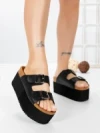 Papuci Dama cu Platforma 9548N NEGRO | STEPS HIGHER