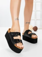Papuci Dama cu Platforma 9548N NEGRO | STEPS HIGHER