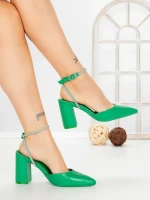 Sandale Dama cu Toc Gros G60-4 GREEN | FESTISIMO