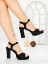 Sandale Dama cu Toc Gros JJ23-18 BLACK | FESTISIMO