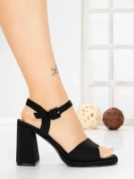 Sandale Dama cu Toc Gros G2432 BLACK | FESTISIMO