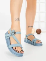 Sandale Dama cu Talpa Joasa LH795 BLUE | CINK ME