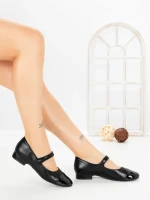 Pantofi cu Toc Gros VJ01-2 BLACK | CINK ME