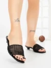 Papuci Dama cu Talpa Joasa Y05P-16 BLACK | CINK ME