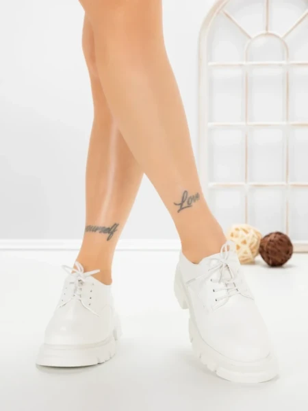 Pantofi Casual Dama 1-709 WHITE | VIVIRICH