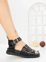 Sandale Dama cu Platforma SX-18 BLACK | VIVIRICH