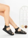 Sandale Dama cu Platforma SX-18 BLACK | VIVIRICH