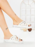 Papuci Dama cu Talpa Joasa 98-20 WHITE | VIVIRICH