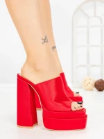 Papuci Dama cu Toc TOT-137 RED | L.DAY