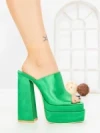 Papuci Dama cu Toc TOT-137 GREEN | L.DAY