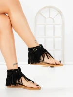 Sandale Dama cu Talpa Joasa WL642 BLACK | ABLOOM