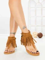 Sandale Dama cu Talpa Joasa WL642 CAMEL | ABLOOM