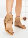 Sandale Dama cu Talpa Joasa WL641 KHAKI | ABLOOM