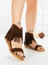 Sandale Dama cu Talpa Joasa WL641 BROWN | ABLOOM