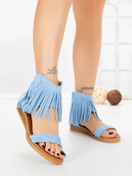 Sandale Dama cu Talpa Joasa WL641 BLEU | ABLOOM