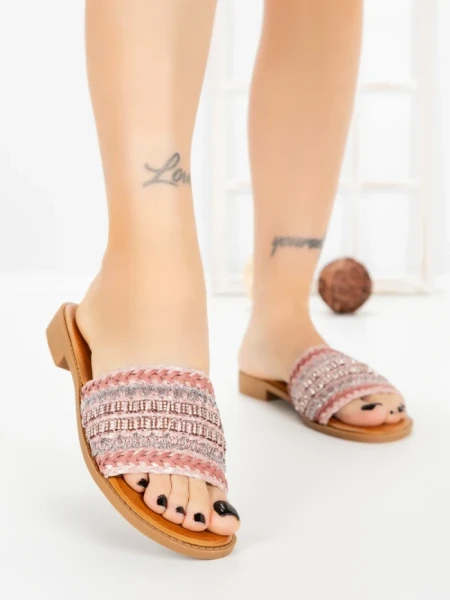 Papuci Dama cu Talpa Joasa LS9017 PINK | ABLOOM