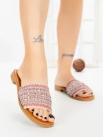 Papuci Dama cu Talpa Joasa LS9017 PINK | ABLOOM