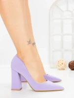 Pantofi cu Toc Gros G60-10 PURPLE | FESTISIMO
